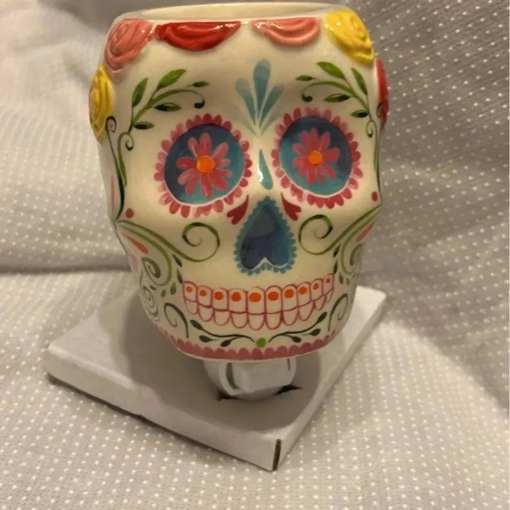 OAK & RYE Day of the Dead Wax‎ Warmer Corona De Flores